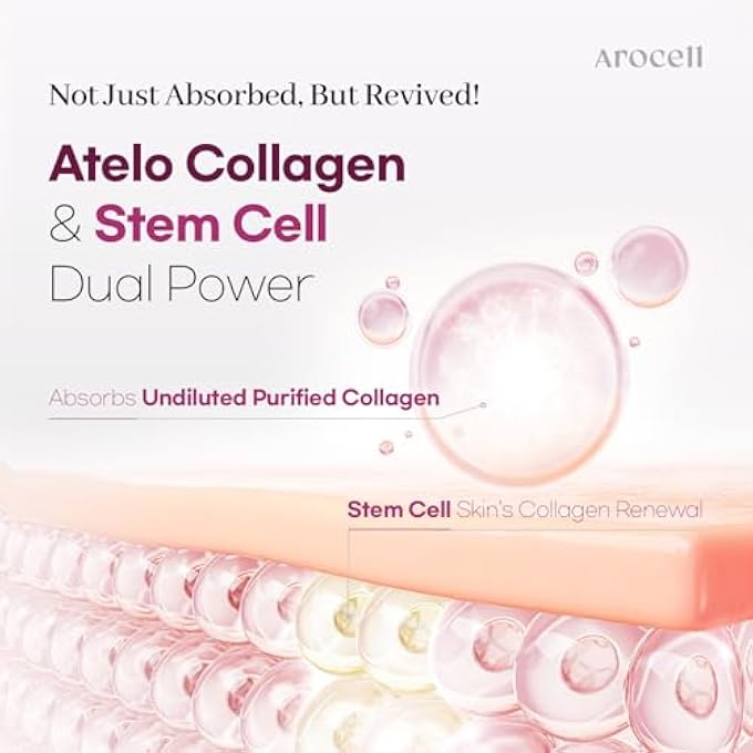 AROCELL OFFICIAL AROCELL SUPER COLLAGEN MASK 8 FACIAL SHEET 5,000,000PPB OVERNIGHT DUAL MATRIX HYDROGEL MASKS WITH LOW MOLECULAR WEIGHT COLLAGEN FOR ELASTICITY HYDRATING ANTI-AGING COOLING KOREAN SKINCARE, 43G X 8EA - Image 3
